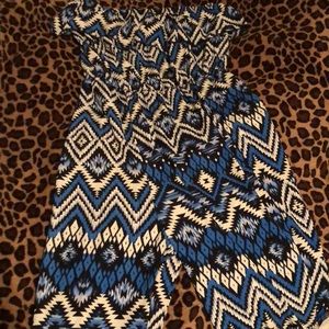 Strapless one piece pants